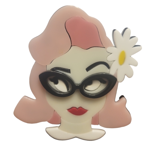 Jewelry Retro Pinup Girl Brooch Poshmark